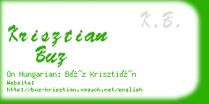 krisztian buz business card